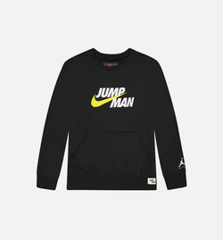 JORDAN DA7194-010
 Jumpman Sweatshirt Mens Crew - Black Image 0