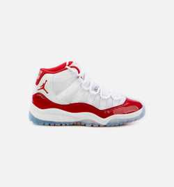 JORDAN 378039-116
 Air Jordan 11 Retro Cherry Preschool Lifestyle Shoe - White/Red Image 0