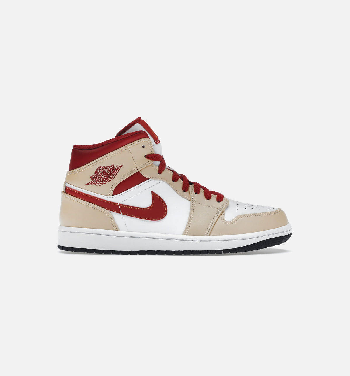 Jordan 554724-201 Air Jordan 1 Mid Light Curry Cardinal Mens  display picture 2
