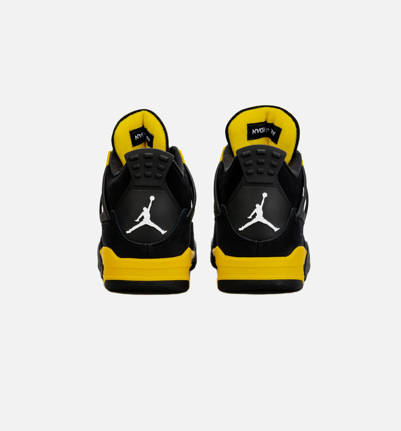 Air Jordan 4  Retro Thunder Mens Lifestyle Shoe - Black/Yellow Limit One Per Customer