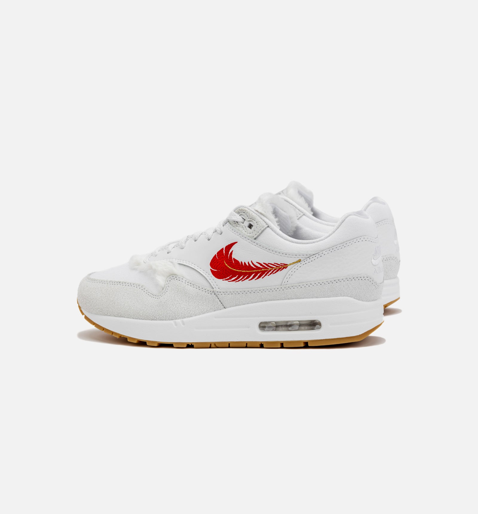 Nike FJ4451 100 Air Max 1 The Bay Mens Lifestyle Shoe White Red ShopNiceKicks