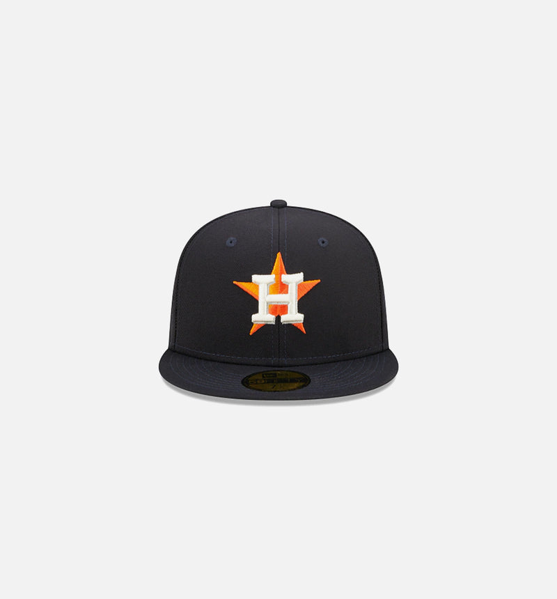Houston Astros Pop Sweat 59fifty Fitted Hat Mens Hat - Blue