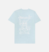 Be Nice Smoke Short Sleeve Tee Mens T-Shirt - Light Blue