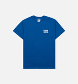 BB Stickered Mens Short Sleeve Shirt - Blue