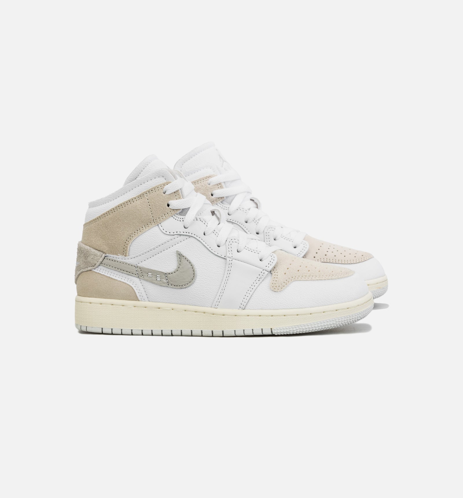 Air Jordan 1 Mid Se ホワイト/ベージュ 4aabd143233278cf75e788ba9ee92c