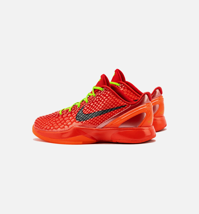 Kobe VI Protro Reverse Grade School Basketball Shoe - Bright Crimson/Black/Electric Green Limit One Per Customer