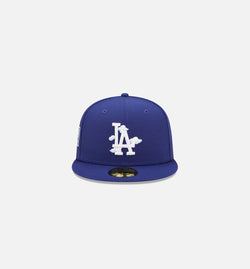 NEW ERA 60243853
 Los Angeles Dodgers Comic Cloud 59FIFTY Fitted Cap Mens Hat - Blue Image 0