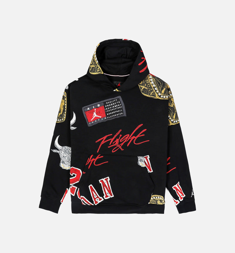 Jordan FN4545-010 Brooklyn Fleece All Over Print Mens Pullover