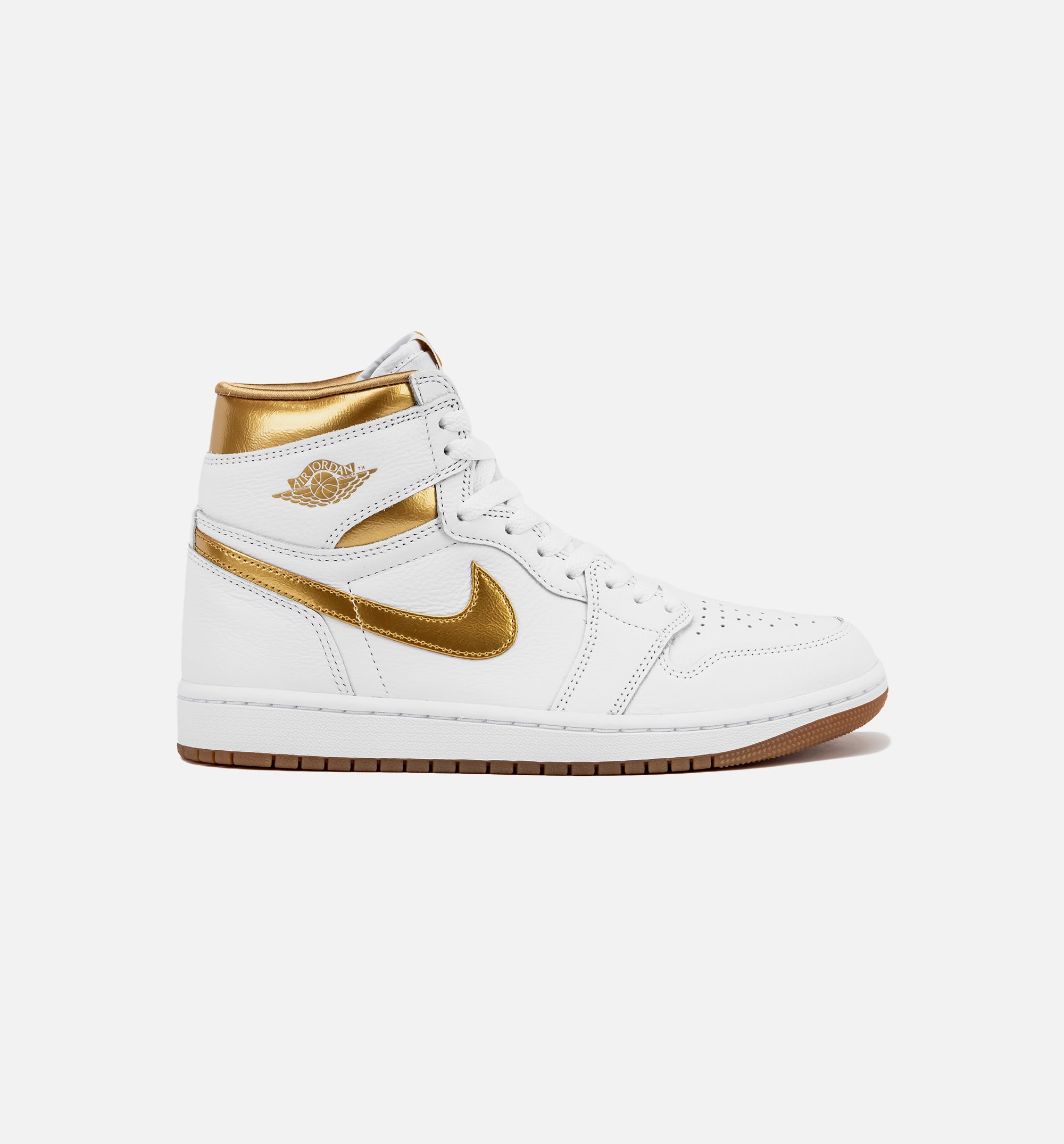 Jordan FD2596-107 Air Jordan 1 Retro High OG White and Gold Womens Lifestyle Shoe - Whit