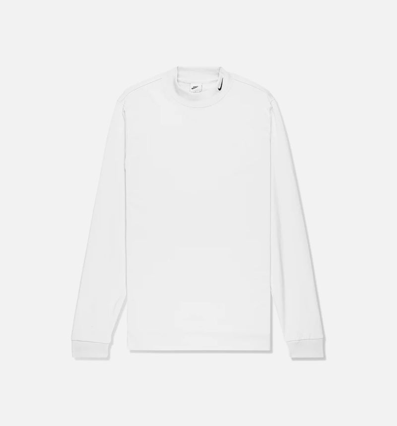Relaxed Fit Mock neck T-Shirt, White