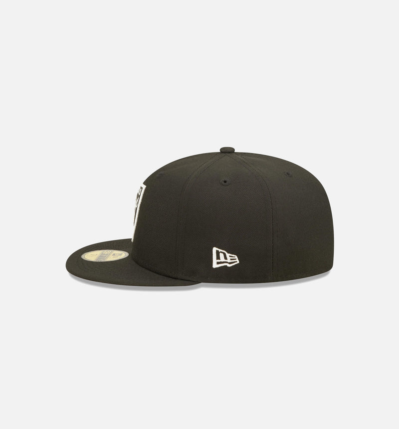 Las Vegas Raiders Pop Sweat 59fifty Fitted Hat Mens Hat - Black