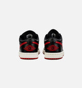 Air Jordan 1 Low Bred Sail Womens Lifestyle Shoe - Black/Red