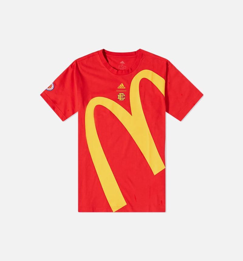 adidas HB0735 Eric Emanuel McDonalds Graphic Tee Mens T-Shirt - Red –