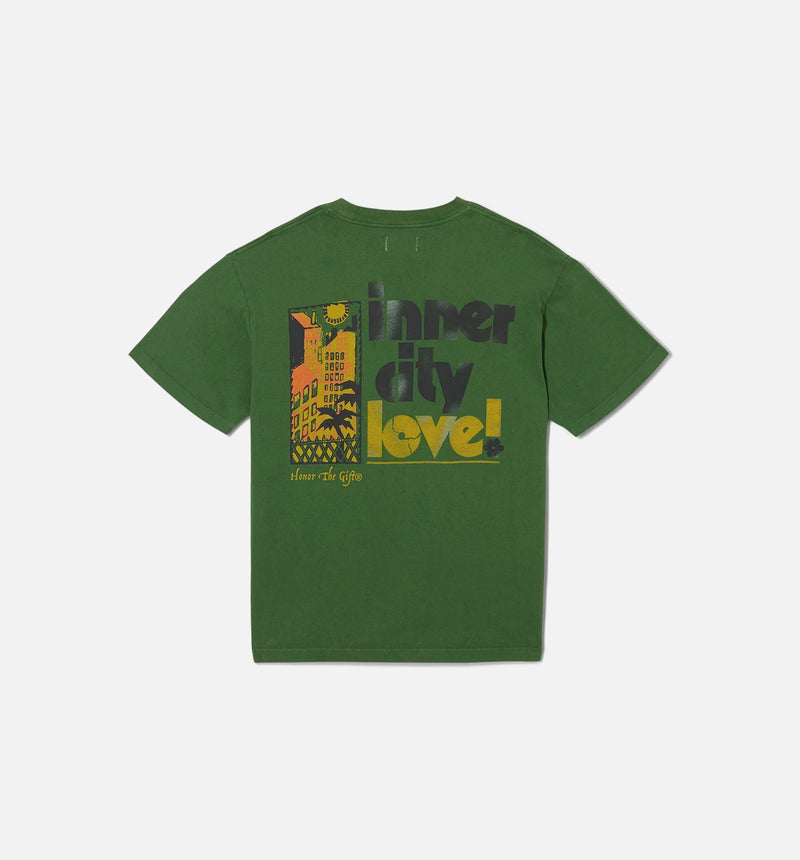 Inner City Love Short Sleeve Tee Mens T-Shirt - Green