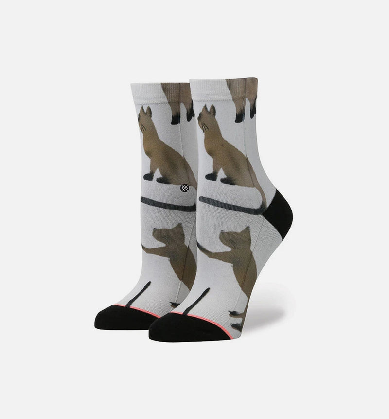 Cats Socks Women's - White/Black