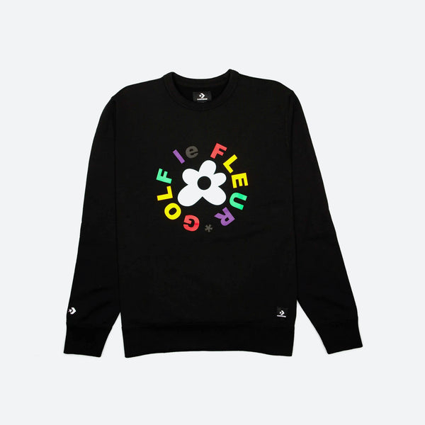 Converse 10009027 A01 Golf Le Fleur Tyler the Creator X Converse Collection Mens Sweatshirt Black Multi ShopNiceKicks