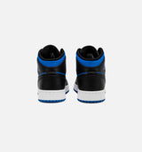 Air Jordan 1 Retro Mid Royal Blue Grade School Lifestyle Shoe - Black/Blue
