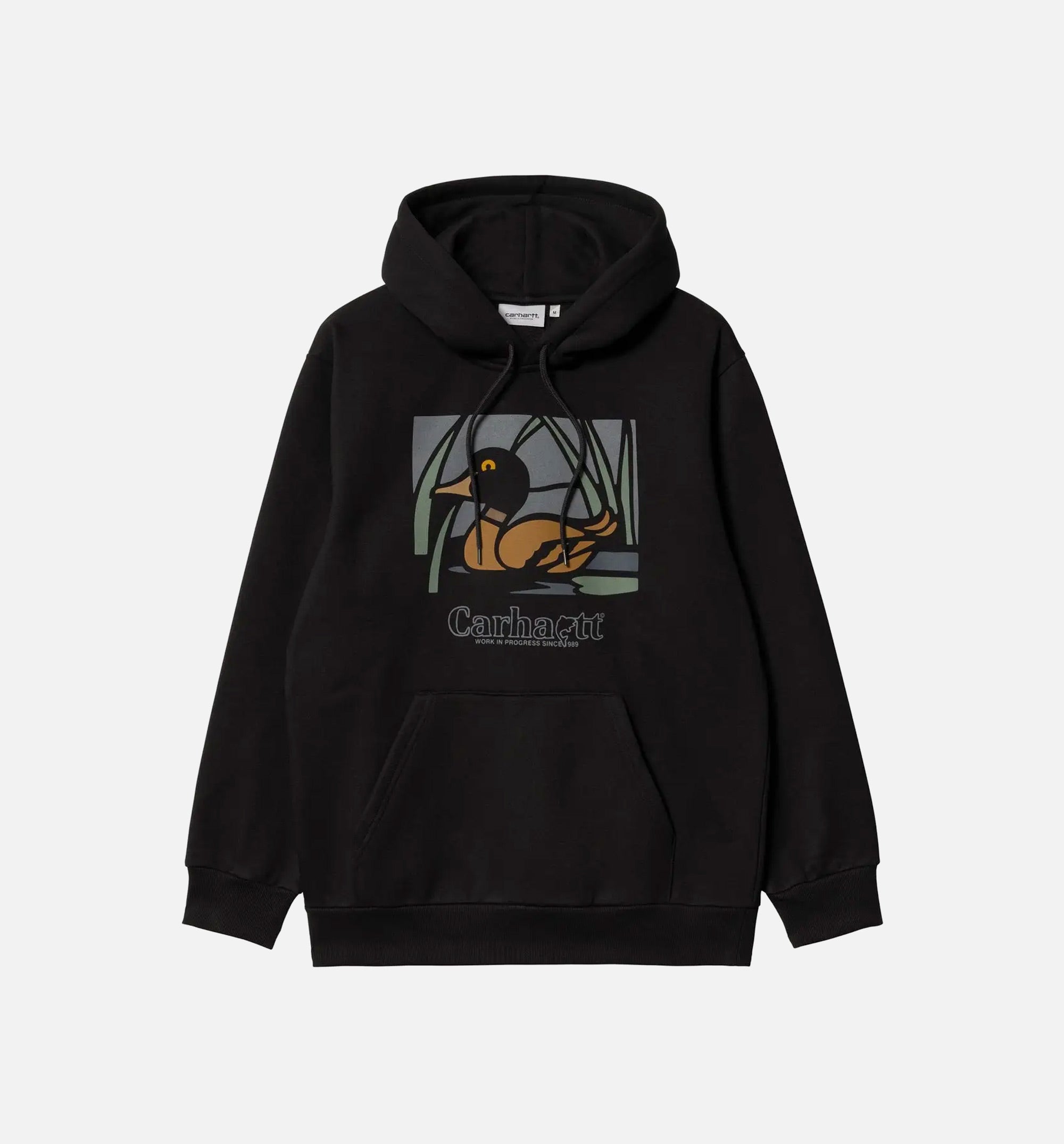 Hooded Duck Pond Mens Hoodie Black - Main Image