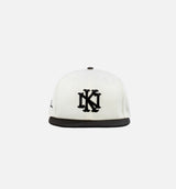 Nice Kicks Monogram 59Fifty Mens Fitted Cap - Off White/Black