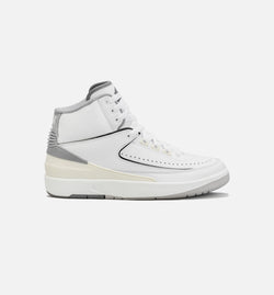 JORDAN DQ8562-100
 Air Jordan 2 Retro Cement Grey Grade School Lifestyle Shoe - White/Grey Image 0