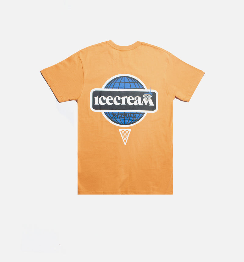 Worldwide Short Sleeve Mens T-Shirt - Orange