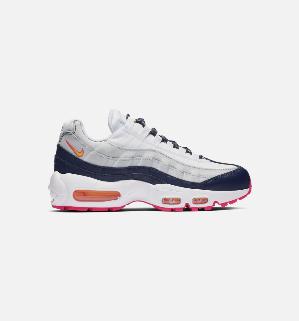 Nike air max 95 midnight navy/pure platinum grade school boys' shoe sale