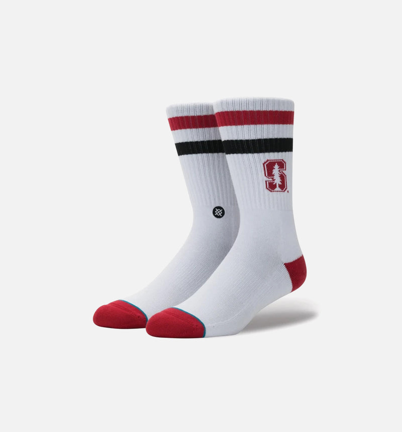 Stanford Logo Crew Socks - White