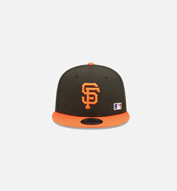 NEW ERA 60243399
 San Francisco Giants Backletter Arch 9FIFTY Snapback Mens Hat - Black/Orange Image 0