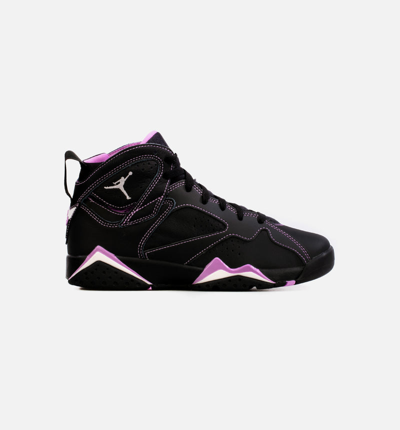 Air Jordan 7 Barely Grape Grade School Lifestyle Shoe - Black/Purple