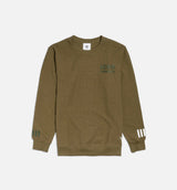 White Mountaineering Collection Mens Crew Sweatshirt - Olive/Olive