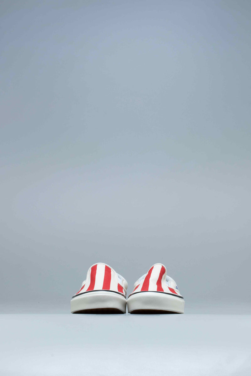 Anaheim Factory Classic Slip On 98 DX Mens Shoes - OG White/OG Red/Big Stripes