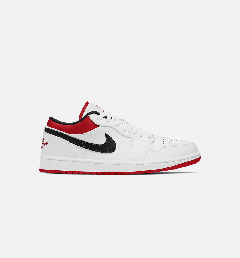 Jordan 1 Low Mens Lifestyle Shoe - White/Red
