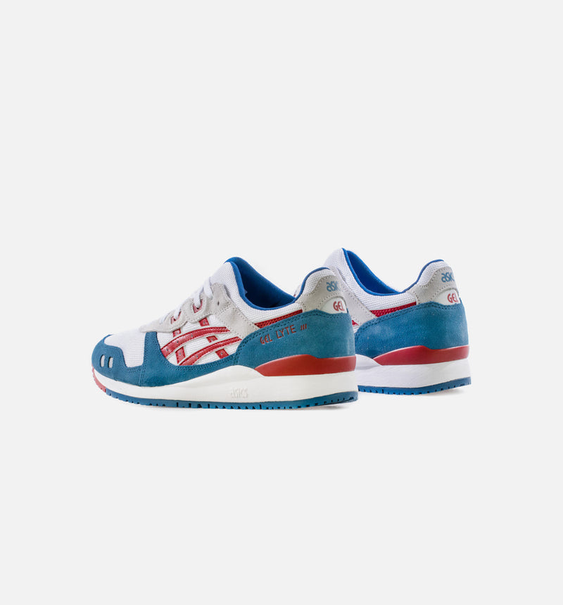 Gel Lyte Iii Mens Lifestyle Shoe - White/Blue/Red