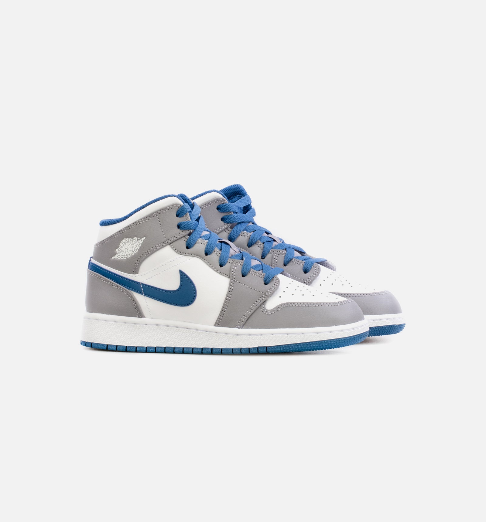 Jordan DQ8423-014 Air Jordan 1 Mid True Blue Grade School Lifestyle Shoe