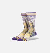 Tf Shaquille O Neal Classic Crew Socks Men's - Purple/Yellow