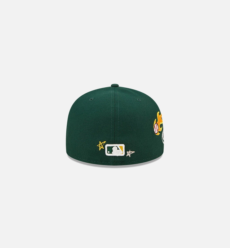 New Era 60243738 Oakland Athletics Scribble 59Fifty Fitted Cap