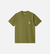 Pocket Mens Short Sleeve Shirt - Olive