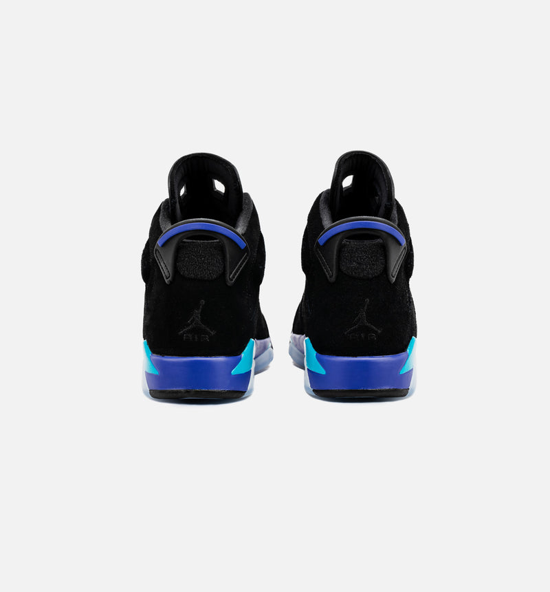 Air Jordan 6 Retro Aqua Grade School Lifestyle Shoe - Black/Aquatone/Bright Concord