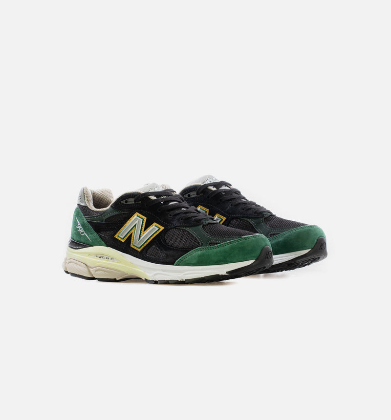 Made in USA 990v3 Mens Running Shoe - Black/Green/White