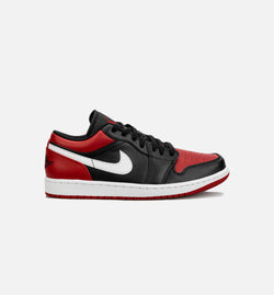 JORDAN 553558-066
 Air Jordan 1 Retro Low Bred Toe Mens Lifestyle Shoe - Black/Red Image 0