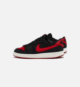 Air Jordan 1 KO Low Bred Mens Lifestyle Shoe - Black/Red Free Shipping