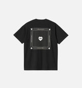 WIP Heart Bandana Mens Short Sleeve Shirt - Black/White