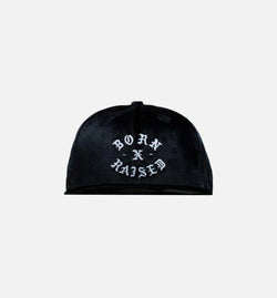 BORN X RAISED B5011VRKR
 New Era X Born and Raised Velour Rocker Fitted Hat - Black Image 0
