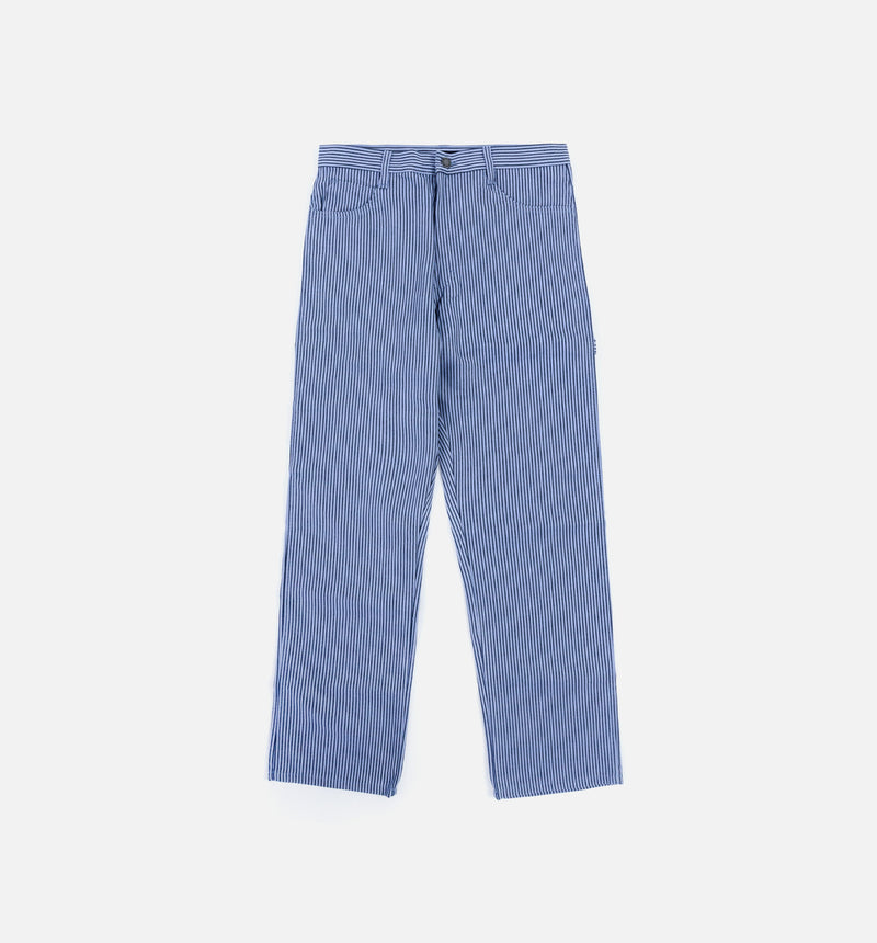 Hickory Stripe Carpenter Mens Pants - Blue