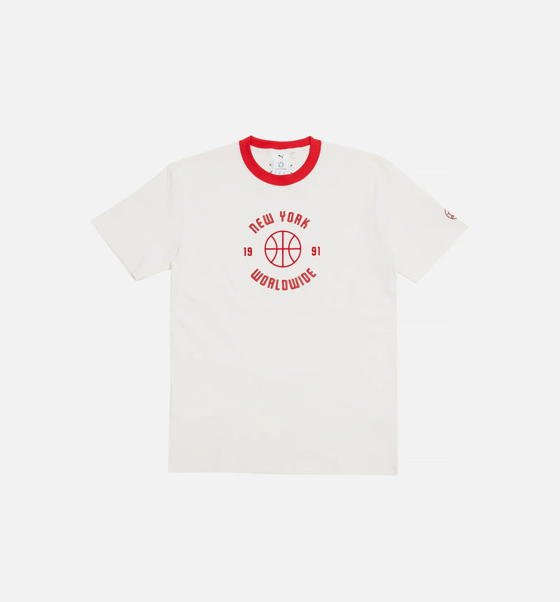Rhuigi Graphic Mens Short Sleeve Shirt - White/Red