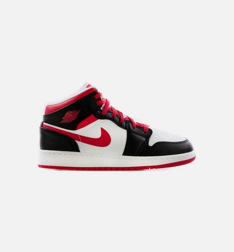 Air Jordan 1 Mid Very Berry Grade School Lifestyle Shoe - Black/White/Berry