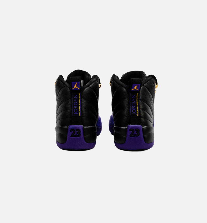 Air Jordan 12 Retro Field Purple Grade School Lifestyle Shoe - Black/Purple
