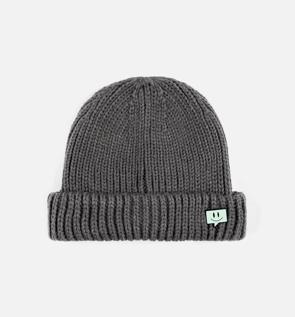 Nice Kicks Premium NKBN202 Enamel Pin Beanie Grey Mens Hat - Grey