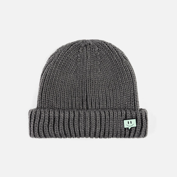 Nice Kicks Premium NKBN202 Enamel Pin Beanie Grey Mens Hat - Grey