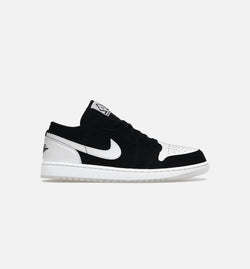 JORDAN DH6931-001
 Air Jordan 1 Low Diamond Mens Lifestyle Shoes - Black/White Limit One Per Customer Image 0